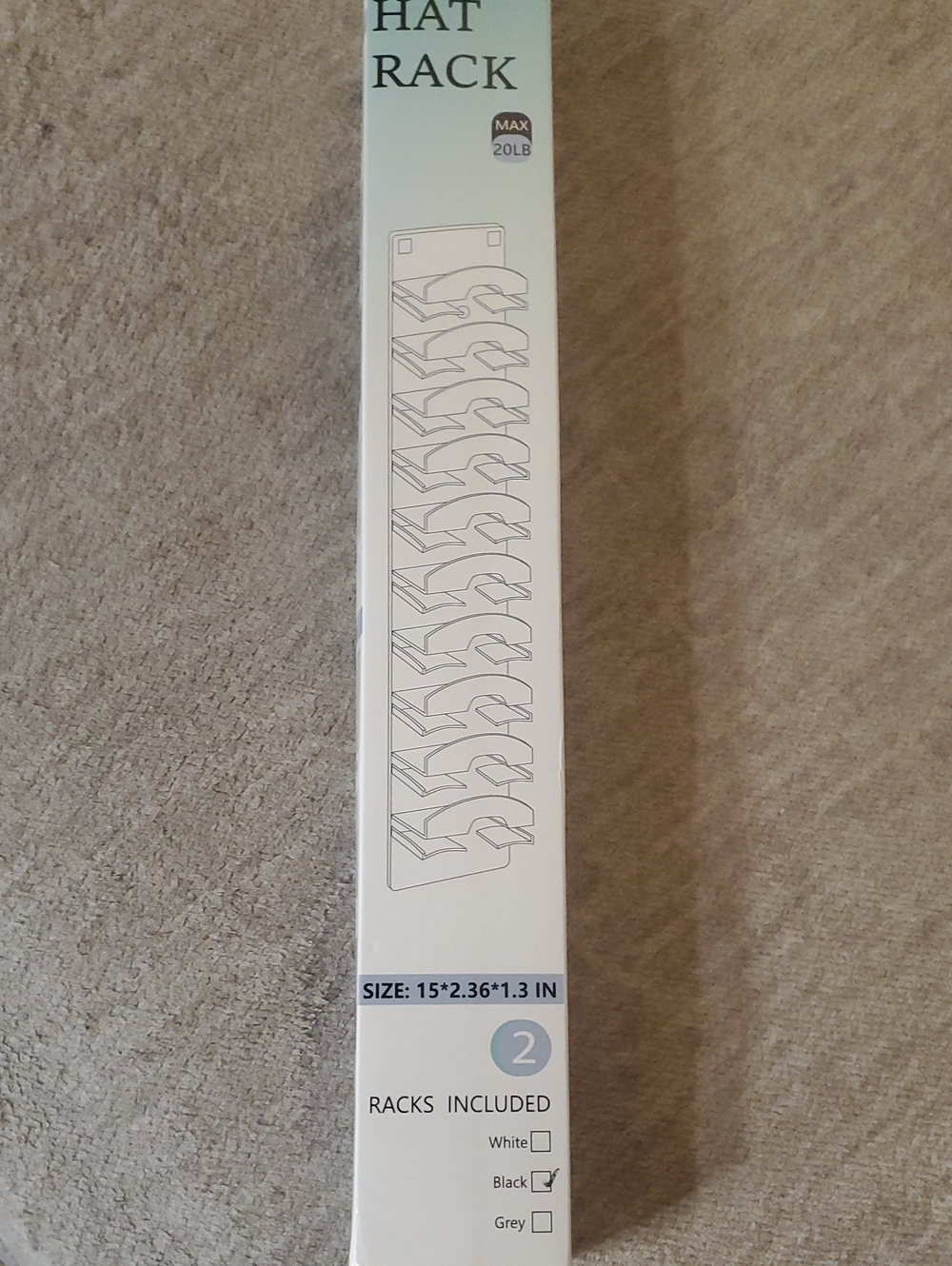Hat Rack Wall Organizer in White